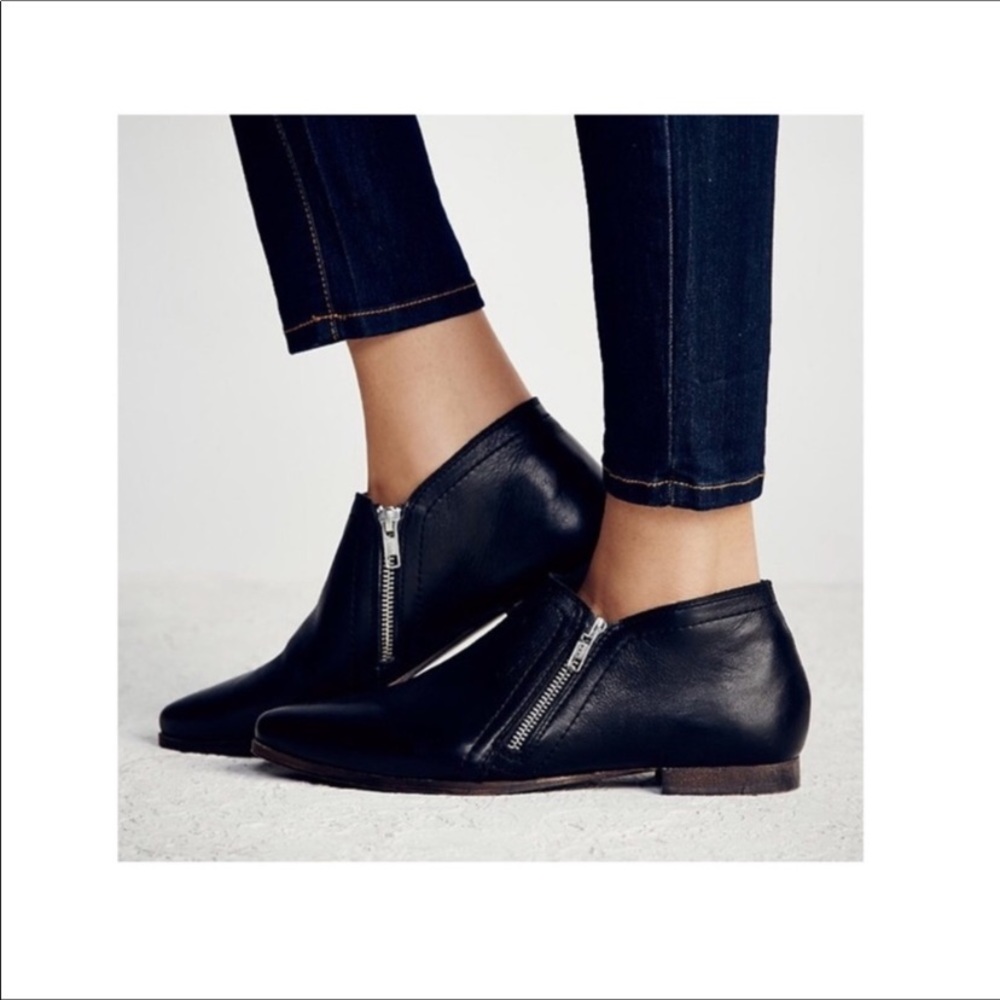 Free People | In Sight Leather Zip Bootie